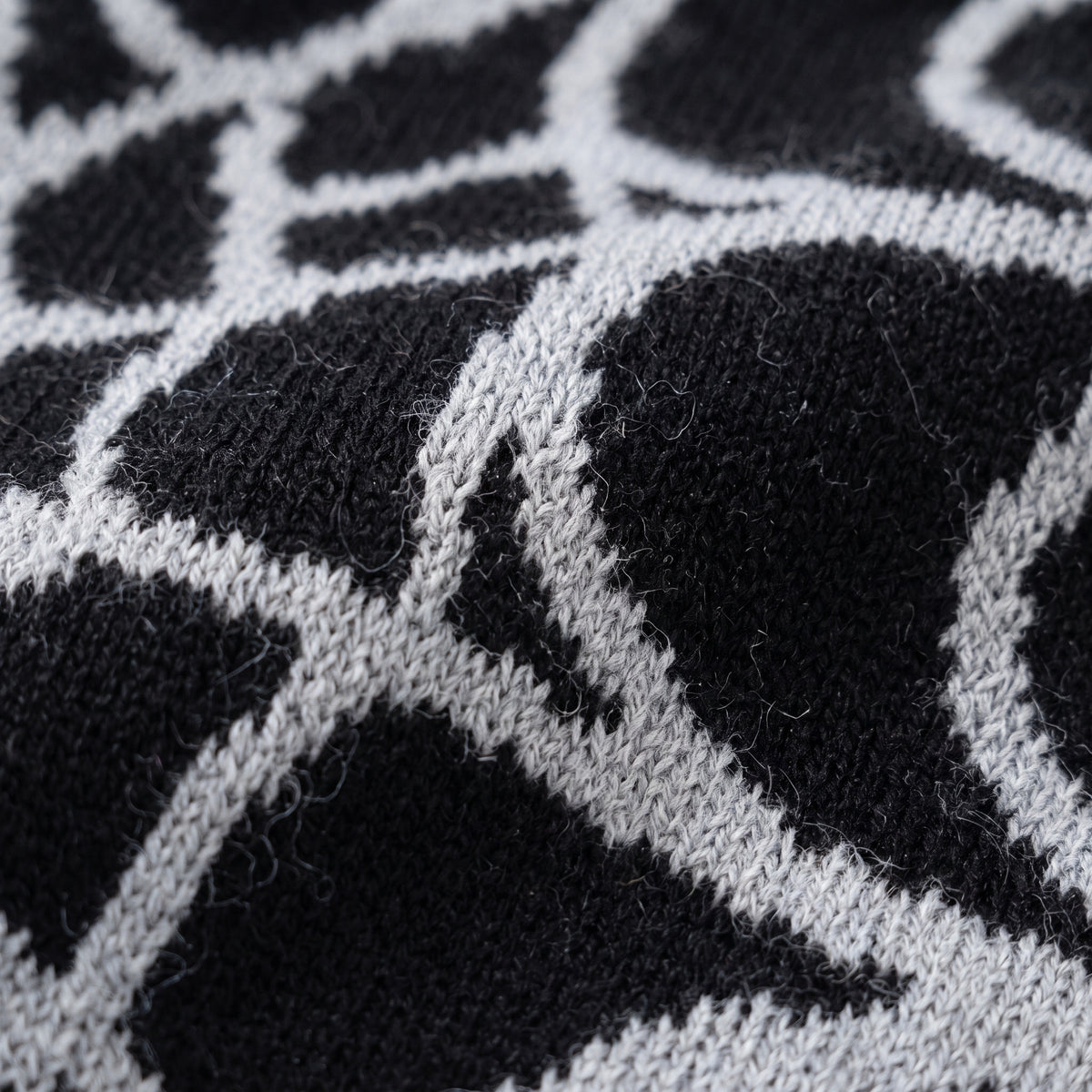 Macro of the two-tone jacquard knit web