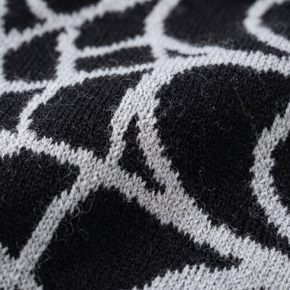 Macro of the two-tone jacquard knit web